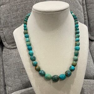 Jay King Sterling Silver New Red Skin Turquoise Bead Necklace